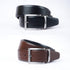 Genuine Leather Men's Reversible Casual Dress Belt Black/Brown MBR1892